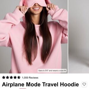 Comfrt Airplane Mode Travel Hoodie - Women's Pink Hoodie
